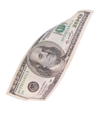 Amerikan Doları üzerinde beyaz izole