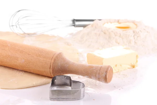 Making cookies isolated on white — Stock Photo, Image