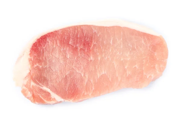 Steak ze syrového masa izolovaný na bílém — Stock fotografie