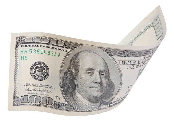 Amerikanische Dollars isoliert auf weiß — Stockfoto