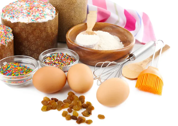 Ingredientes para bolo de Páscoa fechar — Fotografia de Stock