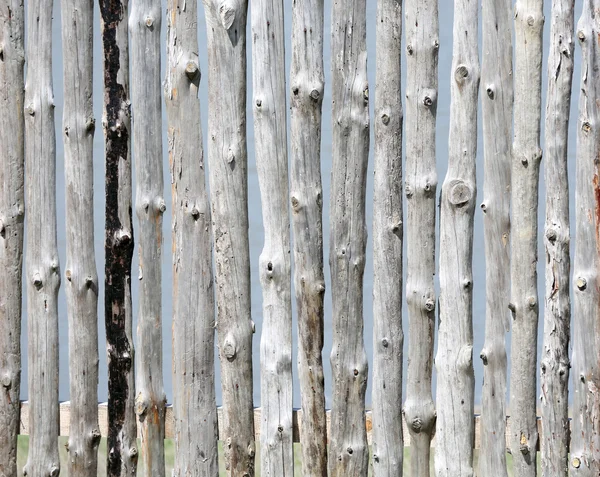 Wooden fence on sky background — Stock Photo, Image