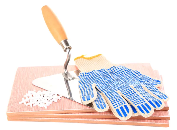 Ceramic tiles and tools — Stock Photo, Image