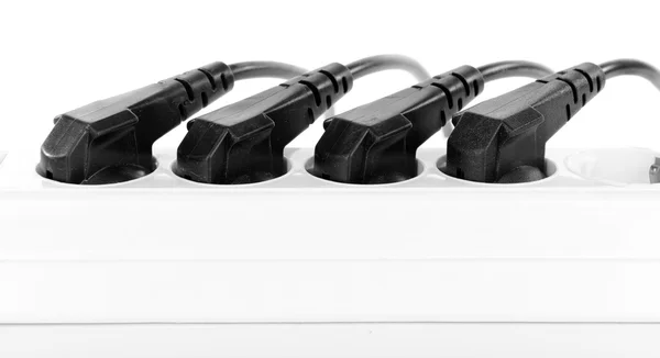 Plugs and electric power bar — Stock Photo, Image