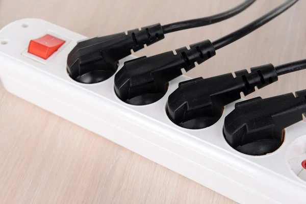 Plugs and electric power bar — Stock Photo, Image