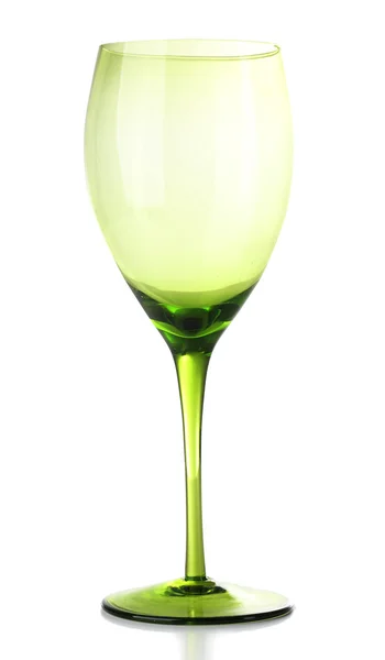 Grön tomt glas isolerade på vit — Stockfoto