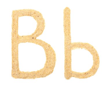 kum mektup üzerinde beyaz izole