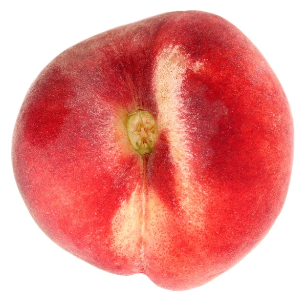 Olgun incir şeftali Whit üzerinde izole — Stok fotoğraf