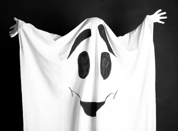 Halloween ghost, on dark background — Stock Photo, Image