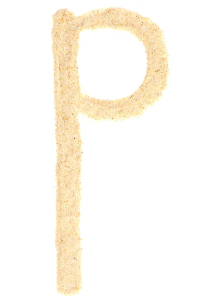 Sand letter isolated on white — Stock Photo, Image