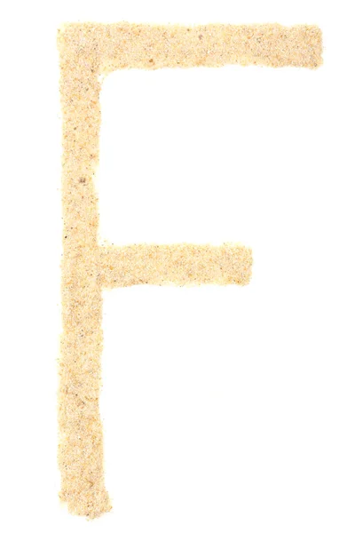 Sand letter isolated on white — Stock Photo, Image