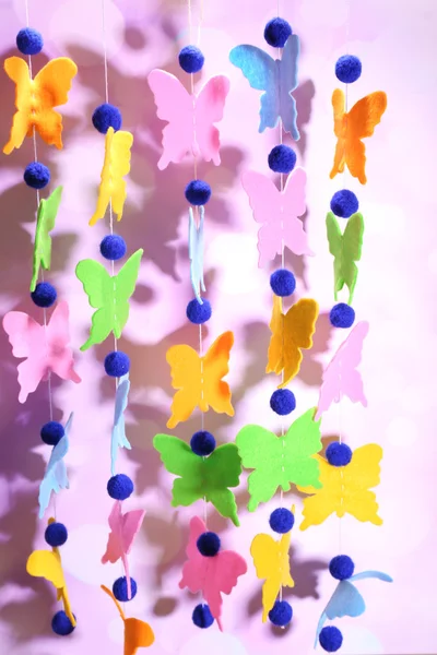 Handmade garland on light background — Stock Photo, Image