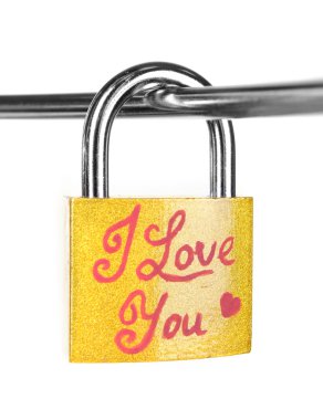 Asma kilit beyazda izole edildi