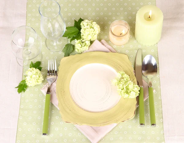 Spring table setting. — Stock Photo, Image