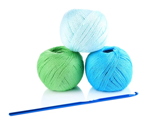 Crochet हुक के साथ रंगीन कुंजी, सफेद पर अलग — स्टॉक फ़ोटो, इमेज