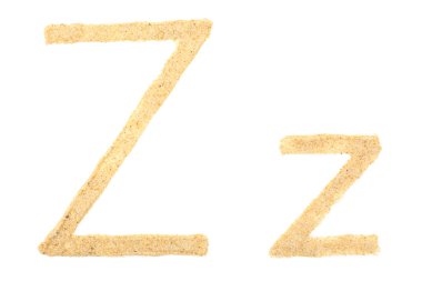 kum mektup üzerinde beyaz izole