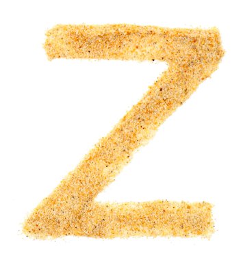 kum mektup üzerinde beyaz izole