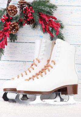 ahşap arka plan artistik paten