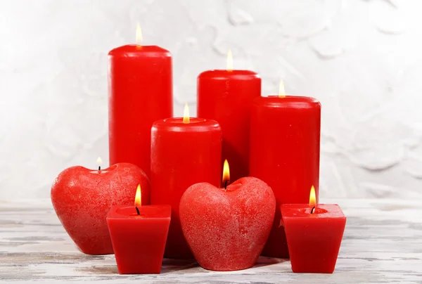 Candles on table — Stock Photo, Image