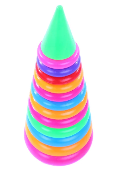 Plastic toy pyramid — Stock Photo, Image
