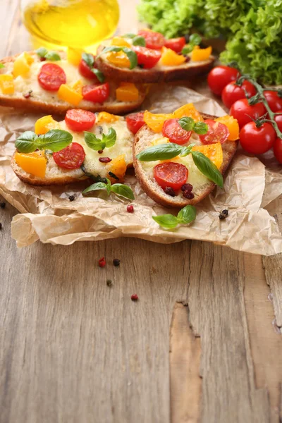 Bruschetta con pomodori — Foto Stock