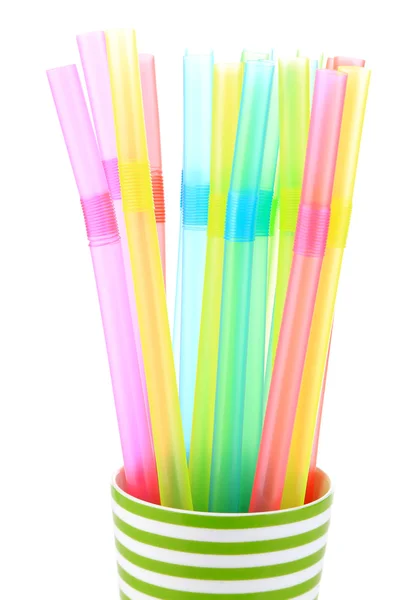 Straws in cup — Stock Photo, Image