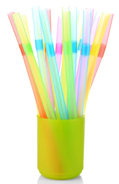 Straws in cup — Stock Photo, Image