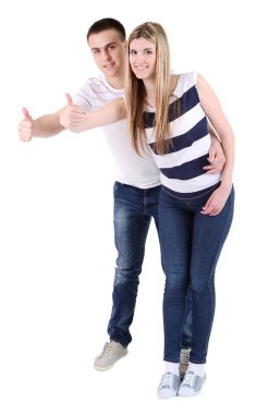 sevgi dolu çift üzerinde beyaz izole