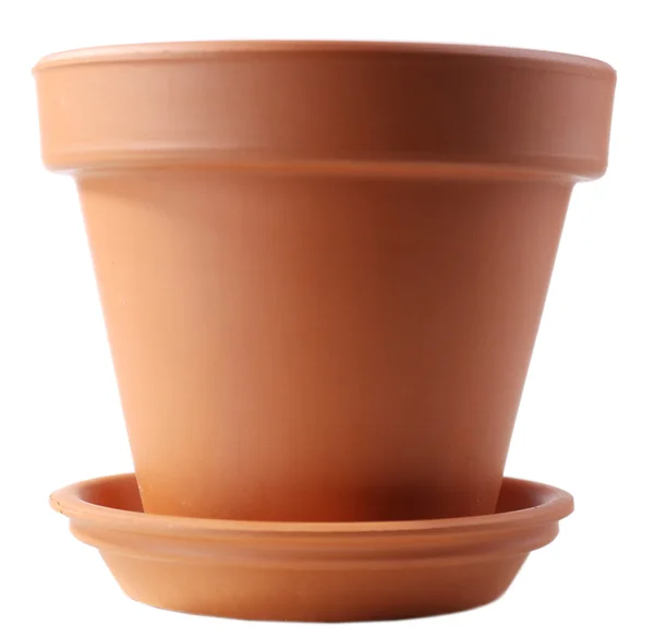 Clay flower pot, isolated on white Stock Photo by ©belchonock 43455261