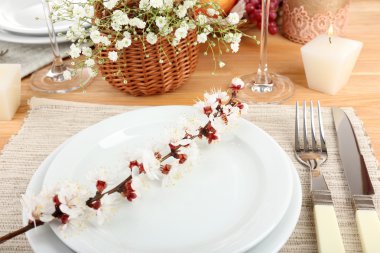 Tablo ayarı bahar çiçekleri ile yakın çekim