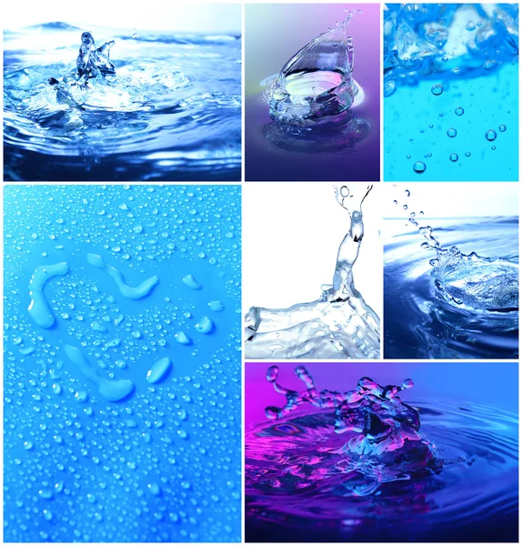 Water collage — Stockfoto