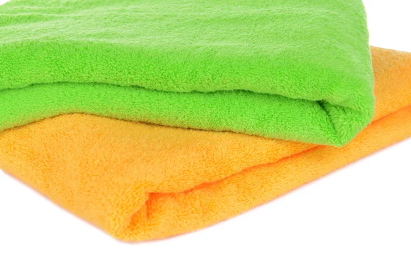 Bright towels isolated on white — Stock Photo, Image