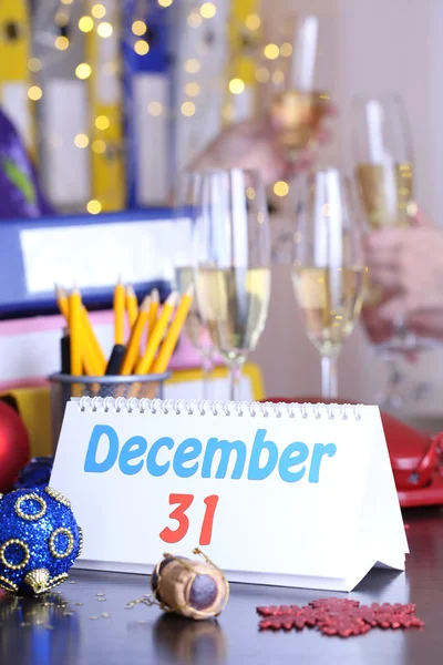 Új év party: office közelről — Stock Fotó