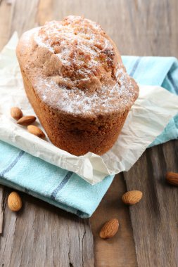 Lezzetli kek üzerine tablo yakın çekim