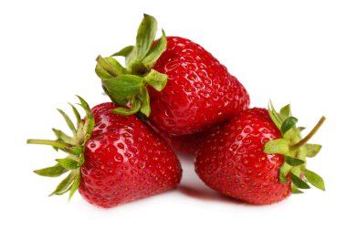 beyaz izole kırmızı olgun çilek