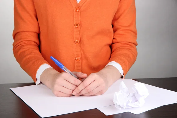 Escritora para el primer plano del flujo de trabajo — Foto de Stock