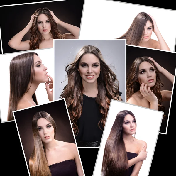Peinado de moda collage — Foto de Stock