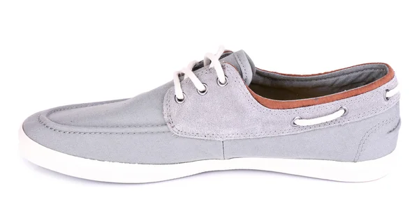 Zapato de hombre gris aislado en blanco —  Fotos de Stock