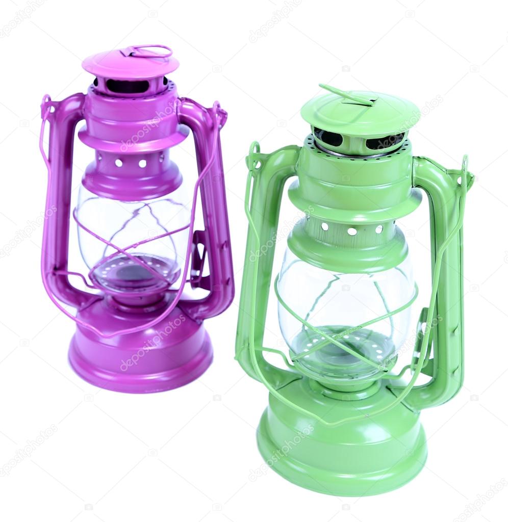 Colorful lantern isolated on white