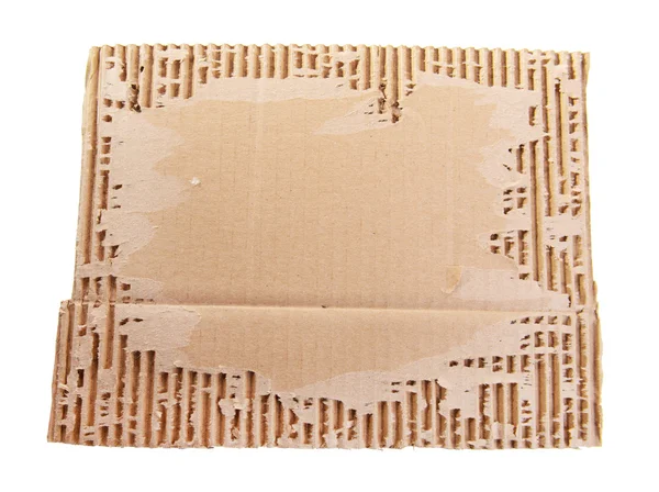 Cardboard isolated on white — Stok fotoğraf