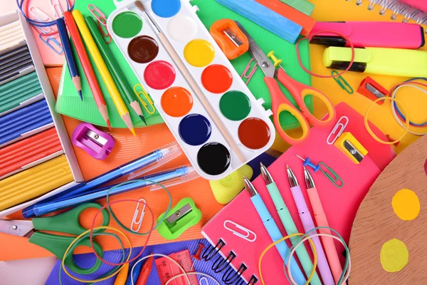 Bright school supplies close-up — Stock Photo, Image