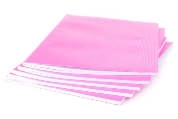 Bright notebooks isolated on white — Stock Photo, Image