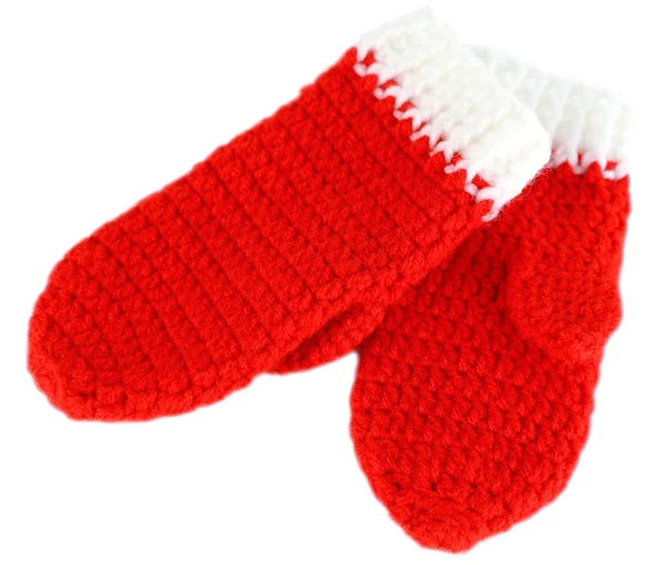 Red winter mittens — Stock Photo, Image