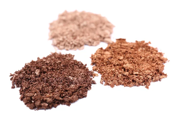 Crushed eyeshadow isolated on white — Stock Photo, Image