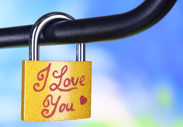 Padlock on bright background — Stock Photo, Image