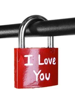 Asma kilit beyazda izole edildi