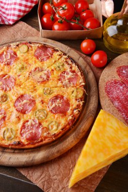 lezzetli pizza üzerinde tablo yakın çekim