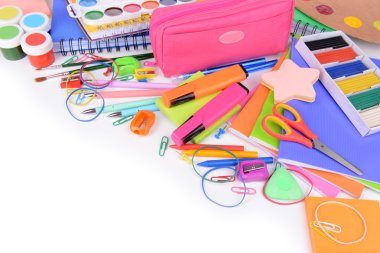 parlak okul malzemeleri yakın çekim