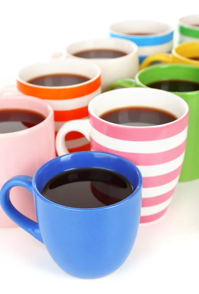 Many cups of coffee close up — Stock Photo, Image