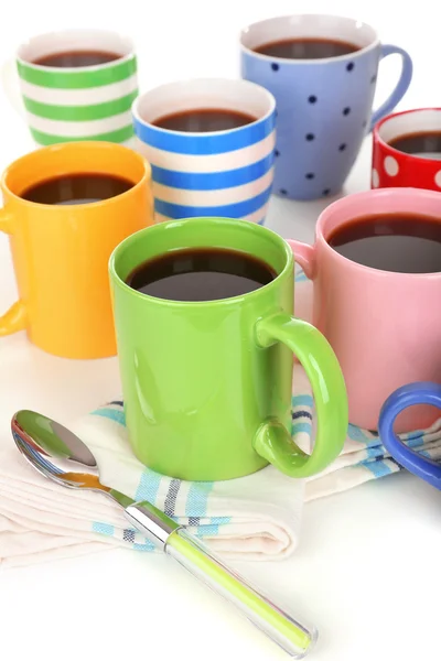 Many cups of coffee close up — Stock Photo, Image